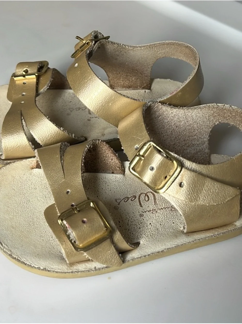 Girls Gold Sea Wees Sandals